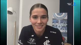 Maddy Guerin  Interview on Talking W  Carlton AFLW  16th September 2024 [upl. by Nilyac]