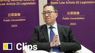 Local and foreign media need not worry about Article 23 says Hong Kong justice minister [upl. by Naneik]