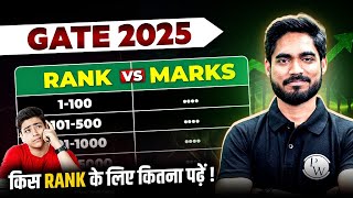 GATE 2025 Rank vs Marks  किस Rank के लिए कितना पढ़ें [upl. by Ynattirb]