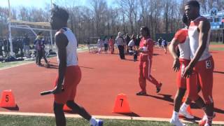 Plainfield Boys Break Meet Record In 4x100 At Metuchen Relays [upl. by Dysart]