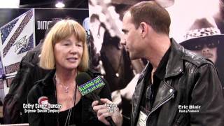 Seymour W Duncans wife Cathy Carter Duncan talks w Eric Blair  Namm 2012 [upl. by Munson]