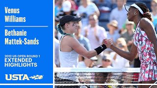 Venus Williams vs MattekSands Extended Highlights  2012 US Open Round 1 [upl. by Skipp]