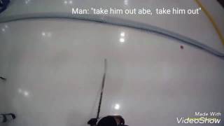 LITTLE KID TRIES TO BODYCHECK IN ICE HOCKEY [upl. by Elleinet]