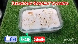 Easy coconut pudding 🍮 [upl. by Einial]