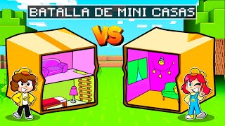 RETO de MINI CASAS en CAJAS 😱🏡 PatOni vs Patita en Minecraft [upl. by Arimas]