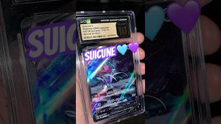 Suicune V Thank you ShinyCardNerds 💜 pokemon cgcgrading pristine foryou youtubeshorts [upl. by Ialohcin315]