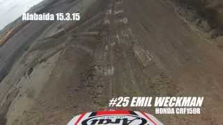 Emil Weckman crash from EMX150 preparation camp 2015 Albaida [upl. by Stoneham77]