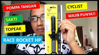 TOPEAK RACE ROCKET MINI PUMP HP INDONESIA SENJATA SAKTI PARA CYCLIST WAJIB PUNYA [upl. by Analeh]