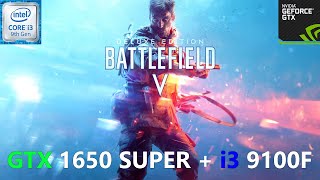 Battlefield V GTX 1650 SUPER  i3 9100F All Settings Tested [upl. by Maddox]