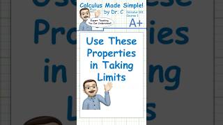 DrCs Calc101 Know these Limit Properties calculus maths Limits [upl. by Eceinej196]