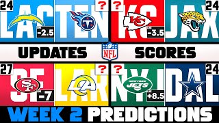 NFL Week 2 Picks ATS amp Score Predictions UPDATES [upl. by Novy]