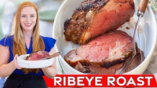 Easy Garlic amp Herb Ribeye Roast Beef Recipe  Perfect for holidays [upl. by Fitzsimmons]