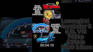 🇮🇹 Ferrari 488 GTB vs 🇮🇹 Lamborghini Aventador 0200kph  acceleration battle 🚀⚡️ [upl. by Nicolas300]