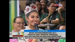 Reina Hispanoamericana 2017 Teresita Ssen quotWinwynquot Marquez nagmotorcade sa kanyang hometown [upl. by Artenehs]