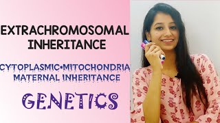 Extra Chromosomal InheritanceCytoplasmic inheritanceChloroplast•mitochondrial•maternal inheritance [upl. by Robert981]