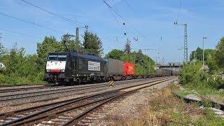 Bahnverkehr in Haltingen und Muttenz  HUSA BR 189 092 [upl. by Missak]