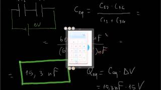 FISICA risoluzione di un sistema di condensatori collegati [upl. by Notnil649]