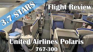 Flight Review IAHGIG United Airlines Business Class POLARIS 767300  37 STARS [upl. by Mitzie]