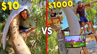 10 VS 1000 TREE HOUSE BUDGET CHALLENGE [upl. by Cohbath]