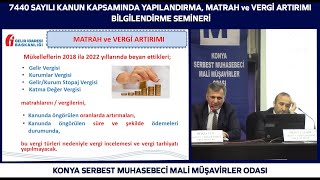 7440 Sayılı Kanun Kapsamında Yapılandırma Matrah ve Vergi Artırımı Bilgilendirme Semineri [upl. by Ykcim]