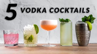 5 DELICIOUS VODKA COCKTAILS With Grey Goose Vodka [upl. by Nossyla]