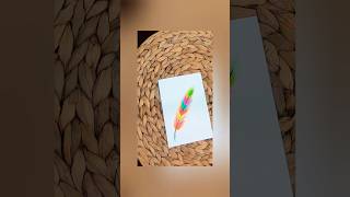 easy feather painting 🎨 youtubeindia taubatauba song [upl. by Dar]