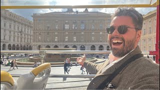 Italy LIVE Double Decker Bus Tour in Genoa [upl. by Emoreg]