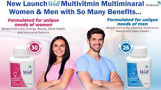 Launch New Multivitamin Multimineral for Women amp men l Benefits l Modicare New Products 2023 [upl. by Jea122]