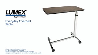 Lumex® Everyday Overbed Table [upl. by Tiertza]