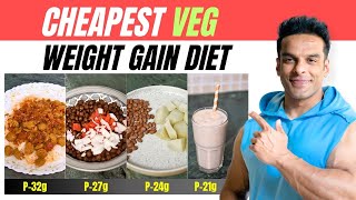 Cheapest Veg Diet for Muscle Building  Weight Gain Diet for Beginners  Yatinder Singh [upl. by Ayhtin]