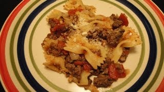 Bow Tie Pasta with Tomatoes and Ground Beef [upl. by Celtic]