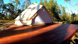 Building a Deck for a Bell Tent [upl. by Finn]