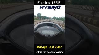 Shorts  New 2021 Yamaha Fascino 125 Fi HYBRID Mileage Test [upl. by Gwennie]