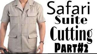 Safari Suit Cutting Front Side  Part 2  mastertailor8212 [upl. by Elleinahc184]