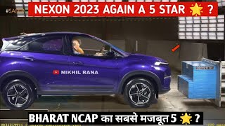 BHARAT NCAP का सबसे मजबूत CAR 🔥 NEW TATA NEXON FACELIFT 2023 BHARAT NCAP CRASH TEST FIVE STAR [upl. by Nedra953]