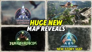 4 New Ark Map Reveals Extinction Ragnarok Valguero amp New Story Map Ark Survival Ascended [upl. by Elsey397]