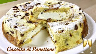 CASSATA DI PANETTONE ricetta veloce senza cottura  Tutti a Tavola [upl. by Hagile]