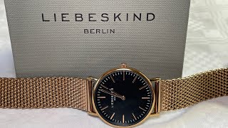 Liebeskind Berlin Metal Medium Rosé 34 mm Uhren Review [upl. by Llerahc850]