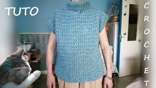 TUTO CROCHET Comment faire un débardeur [upl. by Alleuqram]