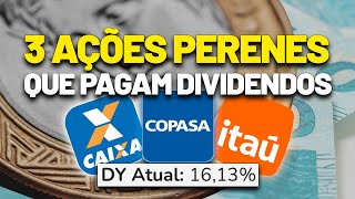 ATÃ‰ 16 DE DIVIDEND YIELD GRANDES DIVIDENDOS NA COPASA CSMG3 ITAÃš ITUB3 e CAIXA SEGURIDADE CXSE3 [upl. by Yrahcaz]