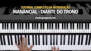 Como tocar a introdução de Manancial Diante do Trono  Tutorial de TecladoPiano [upl. by Baten]