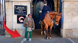 Kings Troop Confronts Tourists Crossing the Line [upl. by Anelam]