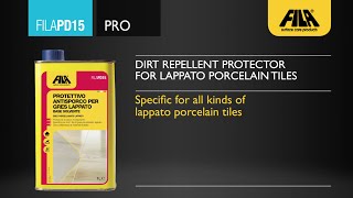 FILAPD15  how to protect lappato porcelin tiles from dirt  professional application [upl. by Nnelg644]