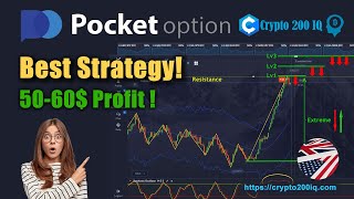 The Best Pocket Option Strategy 5060 Profit with a simple strategy [upl. by Dylana]