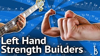 13 StrengthBuilding Bass Workouts For Your Fretting Hand [upl. by Ardnasirk]