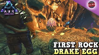 GETTING FIRST ROCK DRAKE EGGMEGALOSAURUS METHOD  ARK ABERRATION DLC EP27 [upl. by Jala]