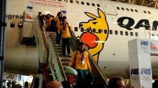 Olympics Aussie athletes arrive home to praise [upl. by Harlie]