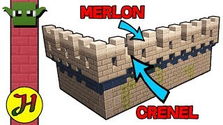 Minecraft Tutorial Castle Wall [upl. by Amirak]