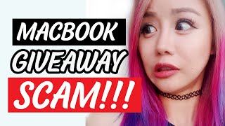 YouTuber MacBook Giveaway SCAM [upl. by Yelnahs]