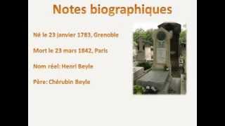 Stendhal  MarieHenri Beyle  Biographie courte [upl. by Ileek]